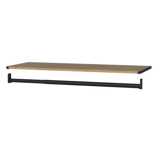 Modular Storage 36.02 in. W Sand Hang Rod and 1-Shelf Wood Closet System
