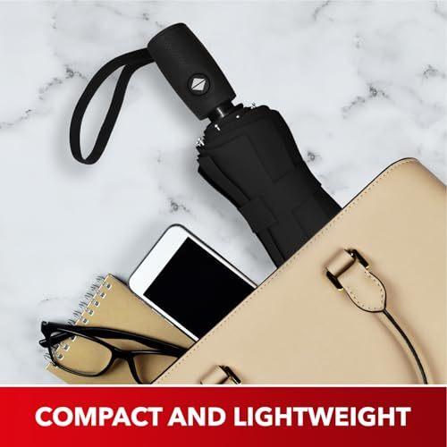 Repel Umbrella Windproof Travel Umbrellas for Rain - Easy Auto Open Close Durable & Compact Umbrella Strong Fiberglass Frame Waterproof Canopy - Backpack Purse Portable Umbrella for Travel