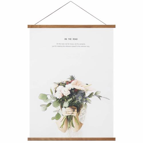 Miaowater Magnetic Poster Frame Hanger24x36 24x30 24x18 Light Wood Wooden Frames Hangers for Photo Picture Art Canvas Print Artwork Wall Hanging Teak Wood 24''