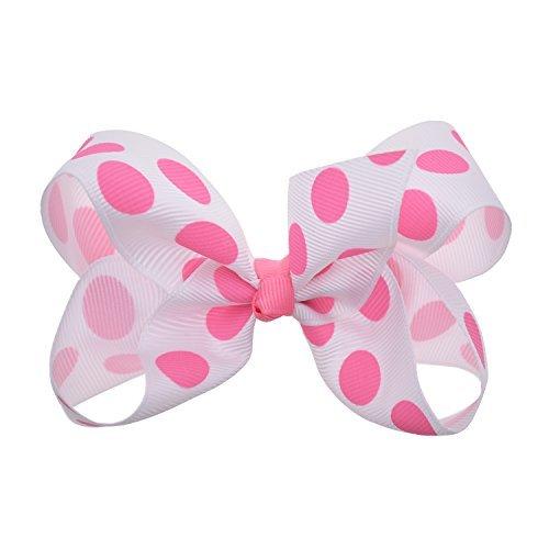 LCLHB 4.5 Loopy Bows With Alligator Hair Clip For Toddler Kids 20 Assorted Colors