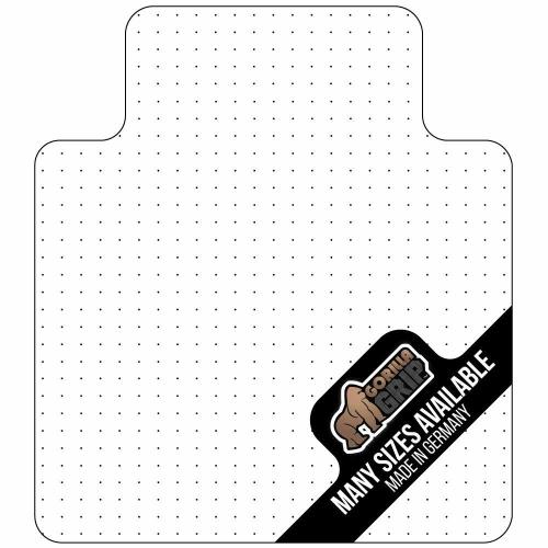 Gorilla Grip Desk Chair Mat No Divots Rolling Chairs Glide Easy Heavy Duty Studded Protects Carpeted Floor Under Desks Transparent Mats for Office Home and Gaming with Lip 48x36 Clear