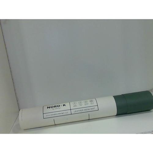 Nordik Leather Desk Mat Cable Organizer (Alaskan Gray 35 X 17 inch) Premium Extended Mouse Mat for Home Office Accessories - Non-Slip Vegan Leather Desk Pad Protector & Desk Blotter Pad