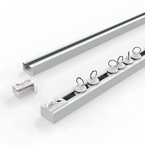 UrbanRed Self Adhesive Ceiling Or Wall Curtain Track (9.8 FT, 3 Meters) - No Drill, Screws, or Tools Curtain Rod, No Damage Curtain Track, Curtain Hangers, Adhesive Curtain Rod (Non-Flexible)