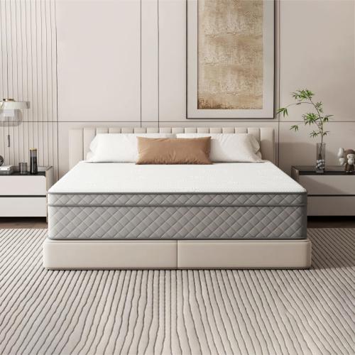 Noren Pillow Top 12in Full Mattress Memory Foam Medium Firm Hybrid Mattress in a box With Certipur-us, Pocket Spring,Full Size Mattress