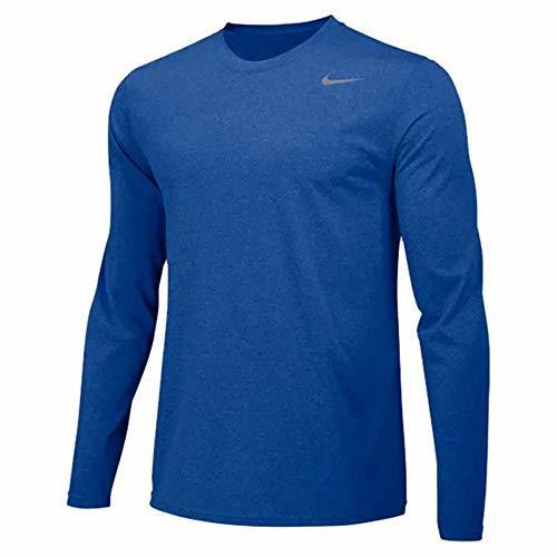 Nike Boys Legend Long Sleeve Athletic T-Shirt (Royal Youth Large)
