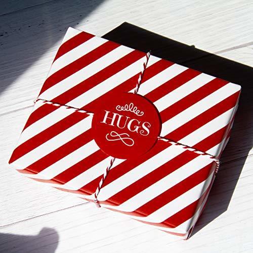 WRAPAHOLIC Reversible Wrapping Paper - Red and Stripes Design for Birthday Holiday Wedding Baby Shower Wrap - 30 inch x 33 feet