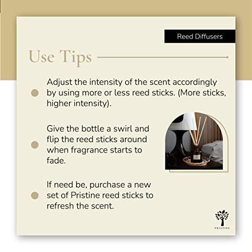 PRISTINE Himalayan Tea/Inspired by Westin Hotel Reed Diffuser for Home | Fresh Bergamot/White Tea Room Fragrance Reed Diffusers, Oil & Room Diffusers with Reed | Home Fragrance Scent Diffuser