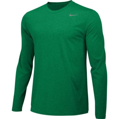 Nike Men's Team Legend Long Sleeve Crew Apple Green/Cool Grey XL