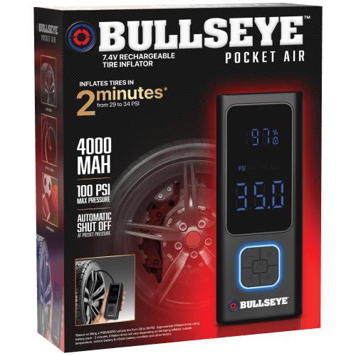Bullseye Pocket Air Mini 7.4V Rechargeable Tire Inflator