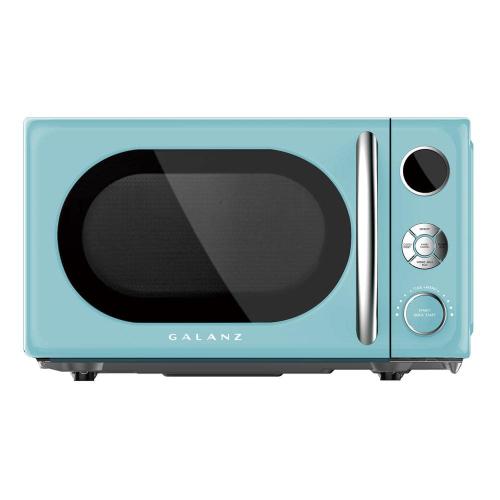 0.7 cu. ft. 700-Watt Countertop Microwave in Blue, Retro