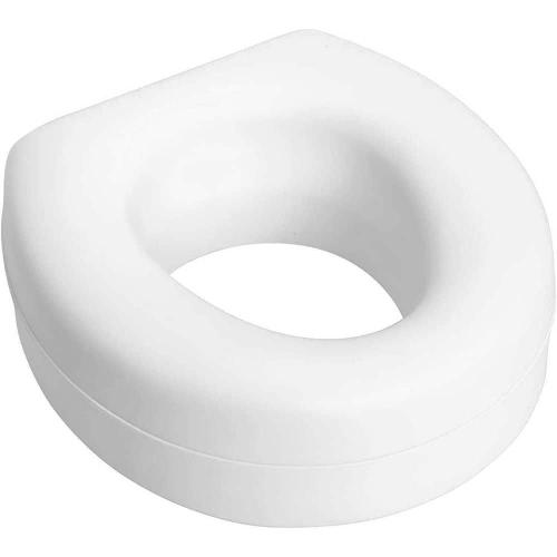 HealthSmart HS Raised 15in. W x 15in. D x 5in. D Toilet Seat Riser Elevation with Slip Resistant Pads