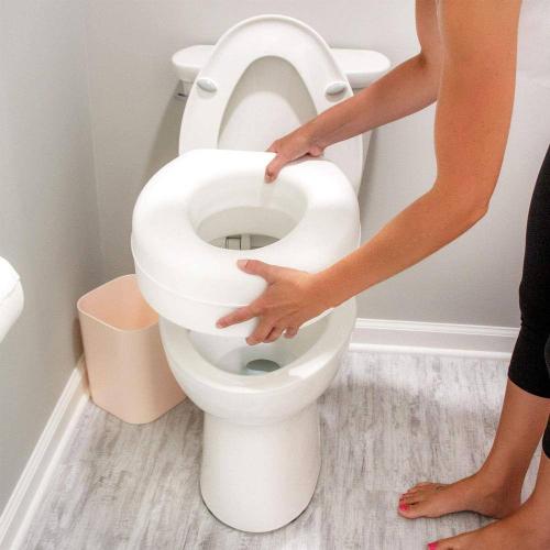 HealthSmart Raised Toilet Seat 5 In White