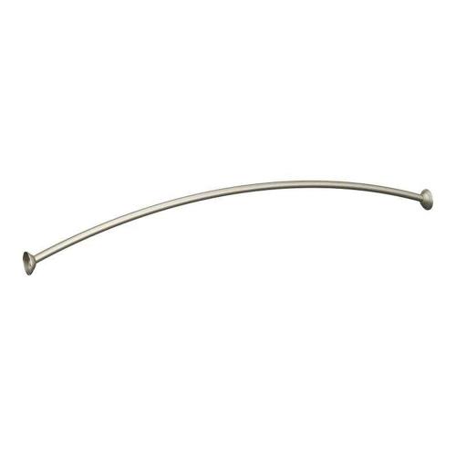 54 in. - 72 in. Adjustable Length Curved Shower Rod in Brushed Nickel