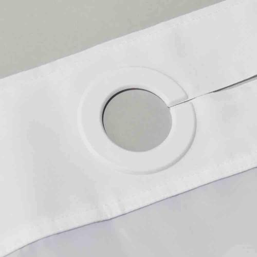 Waffle 71 in. W x 86 in. L Polyester Shower Curtain in White