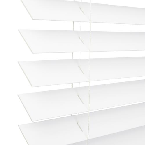 2-1/2 Cordless Faux Wood Blind - Bright White - Bright White - 11 x 72 2 PACK