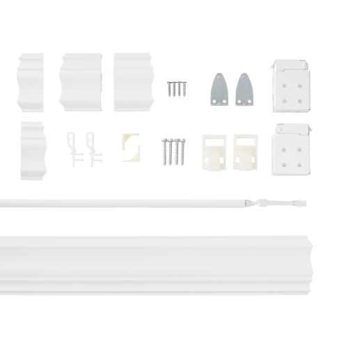 2-1/2 Cordless Faux Wood Blind - Bright White - Bright White - 11 x 72 2 PACK