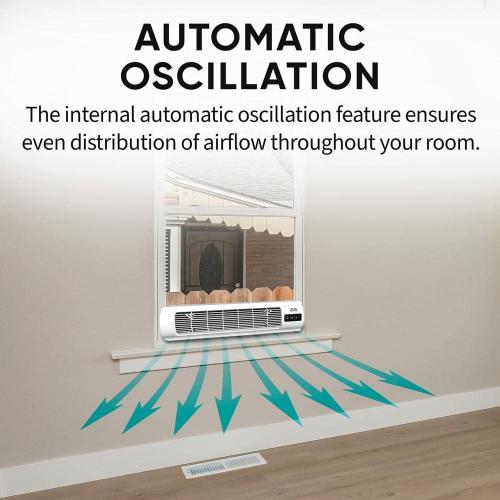 25 in 4 Fan Speeds Window Fan in White with Adjustable Side Panels