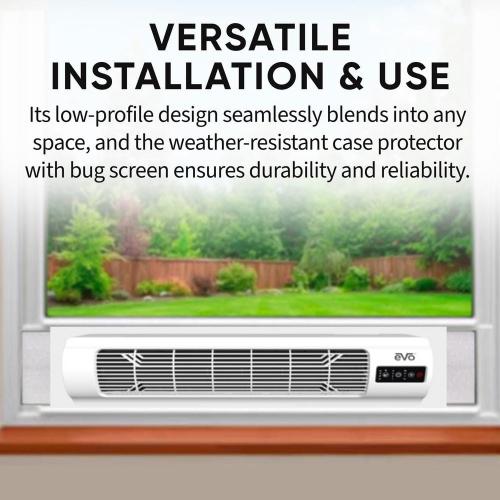 25 in 4 Fan Speeds Window Fan in White with Adjustable Side Panels