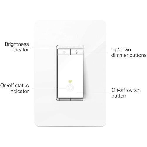 TP-LINK Kasa Smart Wi-Fi Light Dimmer Switch, White