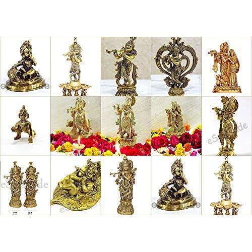eSplanade Resin Krishna Kishan Murti Idol Statue Sculpture (11) Multicolour