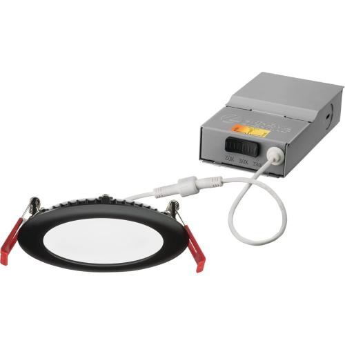 Lithonia Lighting WF4 30K40K50K 90CRI MB M6 LED color Temperature Selectable Ultra Thin Recessed Downlight, 3000K 4000K 5000K, Black 3000K | 4000K | 5000K, 4-Inch Matte Black