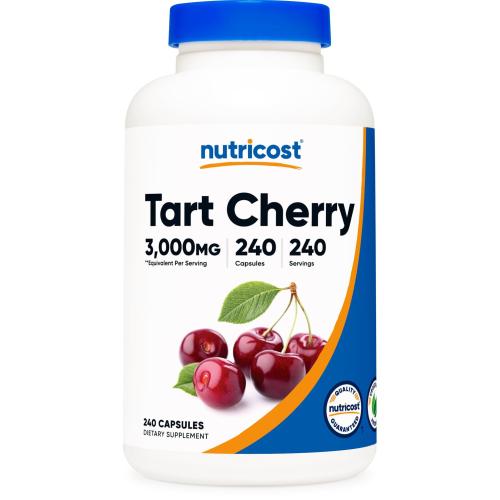 Nutricost Tart Cherry Extract 3000mg Equivalent (from 300mg of 10:1 Extract) 240 Vegetarian Capsules - Gluten Free Non-GMO