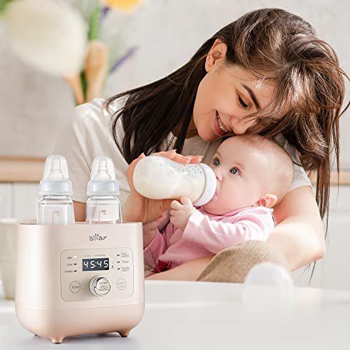Bear Bottle Warmer Baby Bottle Warmer for Breastmilk Portable Bottle Warmer for Travel Accurate Temperature and Time Control for Formula Heater&Thaw BPA-Free Milk Warmer