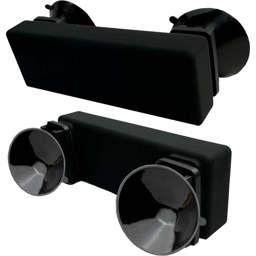 Silicone Skin   Holders for The New Rectangular EZ Pass with Interlocking Strips (NJ, PA...) - Includes Strong Suction Cups and Plastic Holders for an All-Black Look