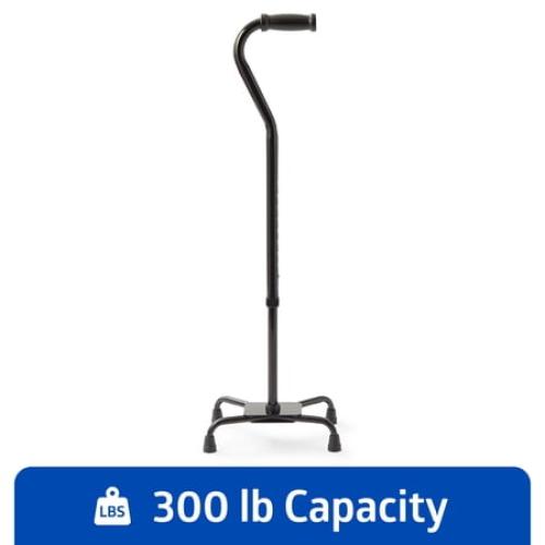 A rubber piece from the bottom is missing‼️ Aluminum Quad Cane with Large Base for Balance, Lightweight Walking Aid for Seniors & Adults
