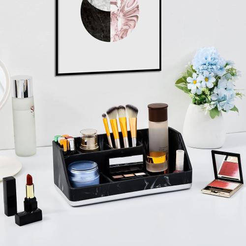 Bathroom Sink Organizer, Toothbrush Holder for Bathroom Counter, Black