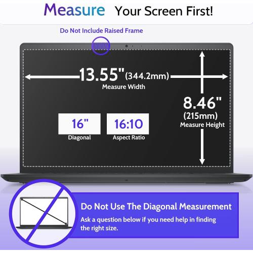 Peslv 3 Pack 16 Inch 16:10 Anti Blue Light Screen Protector for Laptop