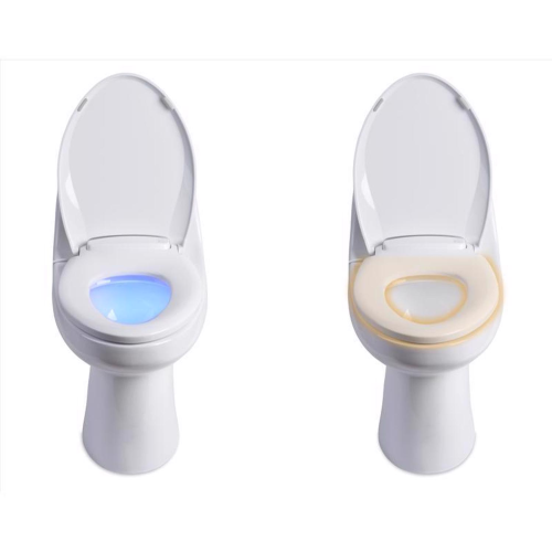 Brondell LumaWarm Slow Close Elongated White Plastic Night Light Toilet Seat