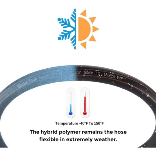 Giraffe Tools Garden Hose 5/8, 30ft Lightweight Hybrid Hose