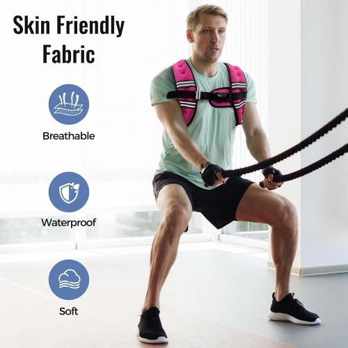 Zeerun Weighted Vest, 6/8/10/12/15/18/20/24/30LB for Men Women