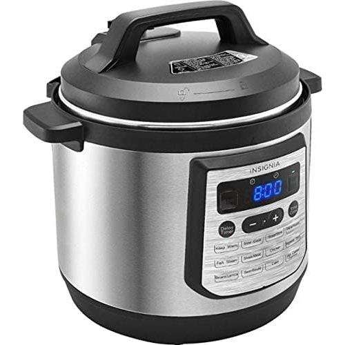 Insignia- 8-Quart Multi-Function Pressure Cooker - Stainless Steel