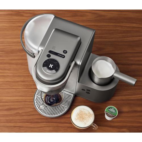 Keurig K-Café Milk Frother Cup Replacement Part or Extra,80 milliliters Hot and Cold Frothing, Compatible with Keurig K-Café Coffee Makers Only, Nickel