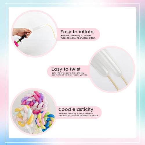 260 Balloons - Clear Long Balloons for Tying Balloon Arch & Balloon Ties