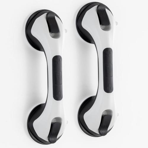 TAILI Grab Bars for Shower Glow in The Dark, 2 Pack 12.2 in Grab Bars for Bathtubs and Showers,Safety Grip,Shower Handle Shower Rail for Seniors and Elderly Removable No Drilling Waterproof Black