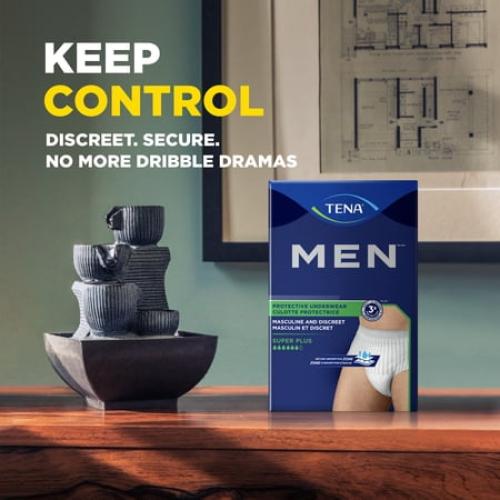 Tena Protective Incontinence Underwear for Men, Small/Medium, 16 Ct