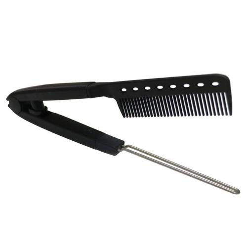 FRCOLOR V-Shaped Hair Straightening Comb Hair Straightening Brush Tool for Salon Styling and Daily Care Compact 9.21 X 3.54 X 0.78 in 1 pack