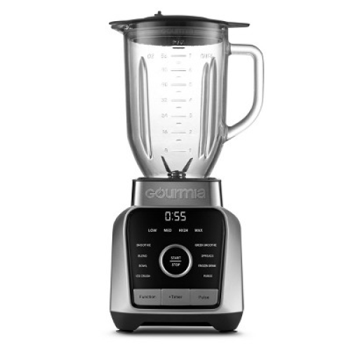 ‼️has mild stains ‼️Gourmia Digital Blender with 8 Total Blend Programs, 4 Speeds & Round-Plated Tamper Gray