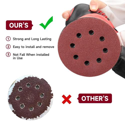 165 PCS 5 Inch Sanding Discs Random Orbital Sander Sandpaper