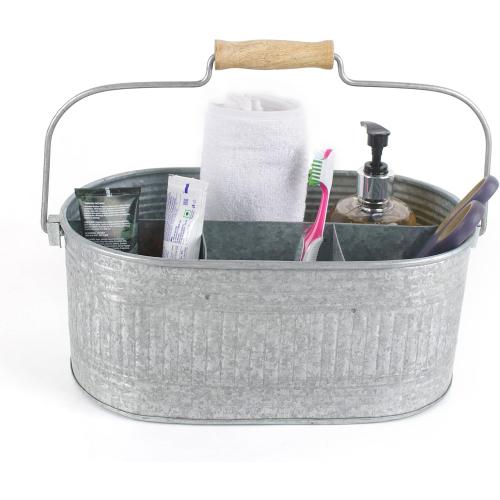 Alpha Living Home Farmhouse Utensils Caddy, Antique Gray, 18.5 x 14.5 x 3 in