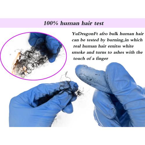 Afro Kinkys Bulk Human Hair 16 inch (1B 16 Inch)