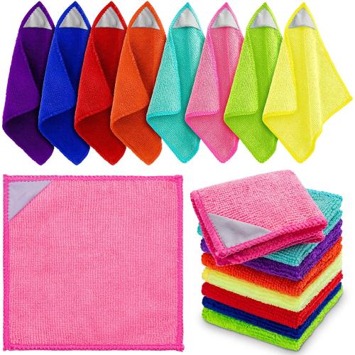 8 Pcs Magnetic Cleaning Cloth Dry Erase Reusable Magnetic Microfiber Whiteboard Cleaning Cloth Towel for Dry Erase Board Whiteboard Classroom Home Office(Multiple Colors,6 x 6 Inch)