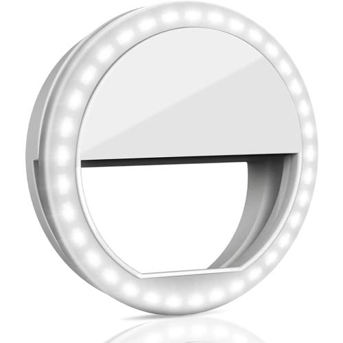 Selfie Ring Light, QIAYA Portable Clip Selfie Light with 36 LED for Smart Phone Photography, Camera Video