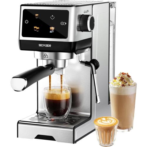 20 Bar Espresso Machine with Milk Frother, Cold Brew, Touch Screen