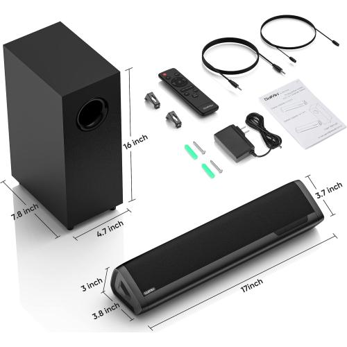 Saiyin Sound Bar with Subwoofer, Home Theater Surround System for TV PC