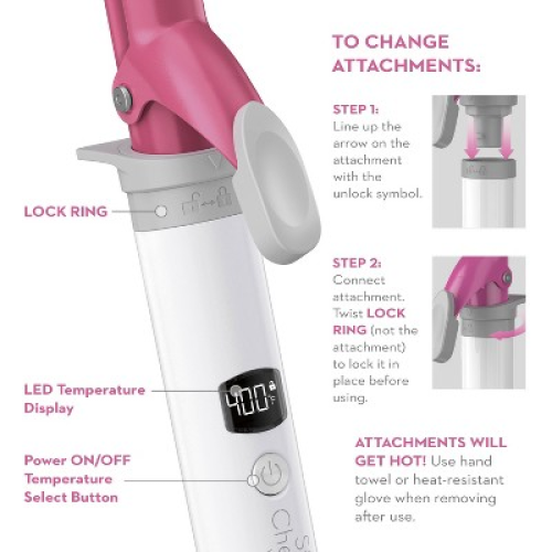 Color White and purple Conair Style Chemistry Flat Iron Attachment For Use With Style Chemistry Starter Kit Power Handle - 1