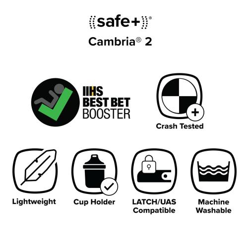 NEED TO CLEAN ‼️Diono Cambria 2 XL, Dual Latch Connectors, 2-in-1 Belt Positioning Booster Seat, High-Back to Backless Booster, Space and Room to Grow, 6 Headrest Positions, 8 Years 1 Booster Seat, Black